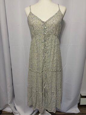 Abercrombie & Fitch | Dresses | Abercrombie Fitch The Af Giselle Halter Maxi  Pleated Dress Orange V Neck Sz S | Poshmark